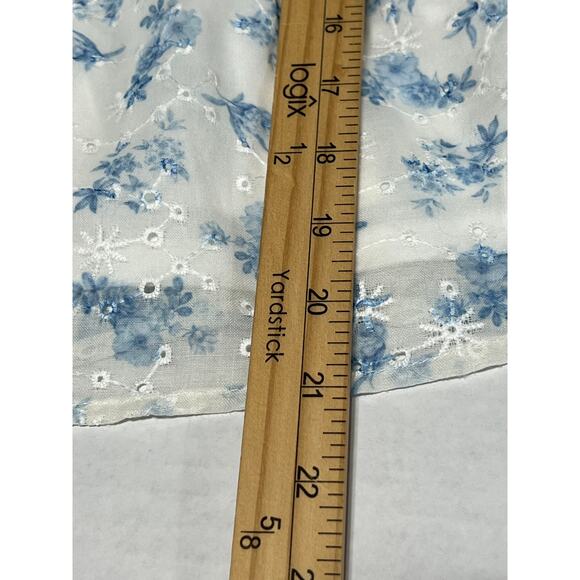 Altar 'D State Women's Embroidered Floral Top Crop Smocked Balloon Sleeve Large - Picture 15 of 16